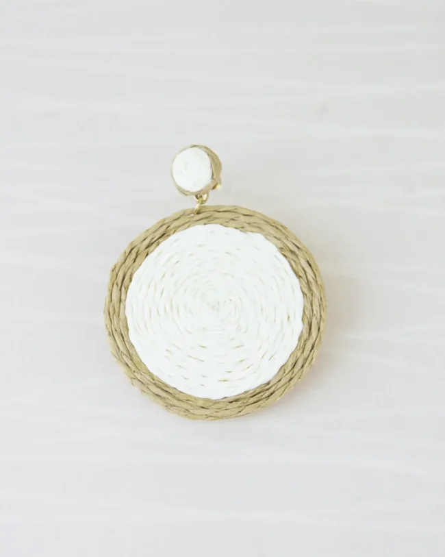 Arete Espiral Fibras Beige