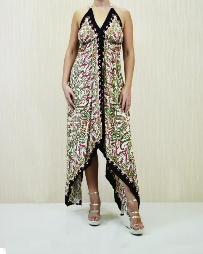Vestido Largo Paisley Multicolor